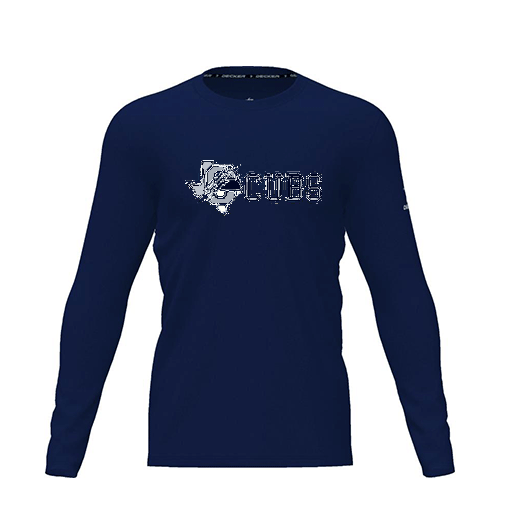 [FTLCDFNV-YXS-LOGO3] Dri Fit Performance T-Shirt (Youth XS, Navy, Logo 3, Long Sleeve)