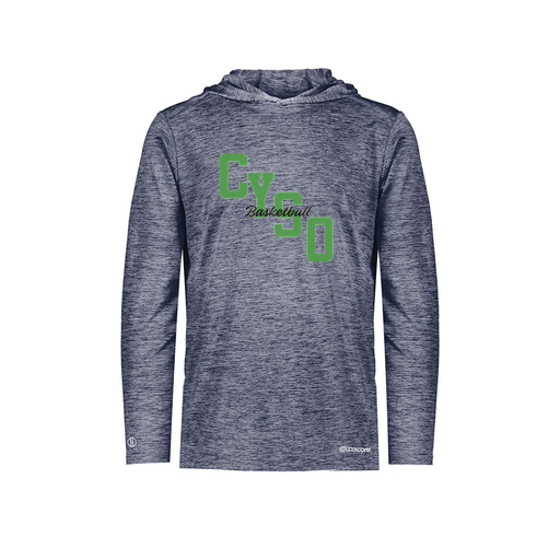 [FOLHCGNV-AS-LOGO1] Men's Charge Hoodie (Adult S, Navy, Logo 1)