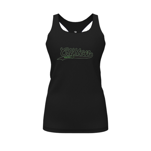 [FT0TRBBK-FYS-LOGO2] Decker Racerback Tank Top (Female Youth S, Black, Logo 2)