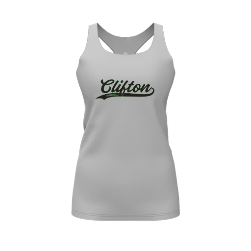 [CUS-DFW-RCBK-PER-GRY-FYS-LOGO2] Racerback Tank Top (Female Youth S, Gray, Logo 2)