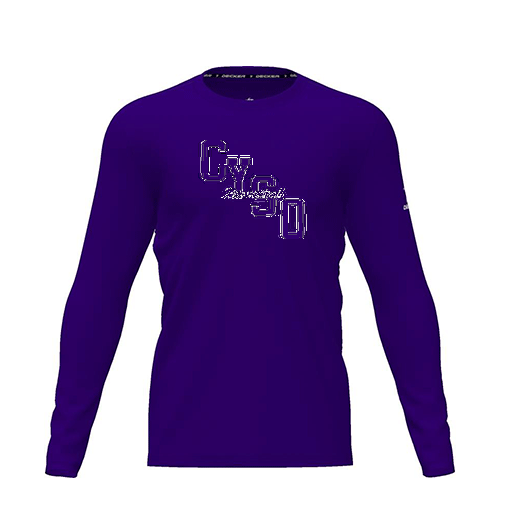 [CUS-DRIF-TEES-PER-CNK-LSL-PUR-YXS-LOGO1] Dri Fit Performance T-Shirt (Youth XS, Purple, Logo 1, Long Sleeve)
