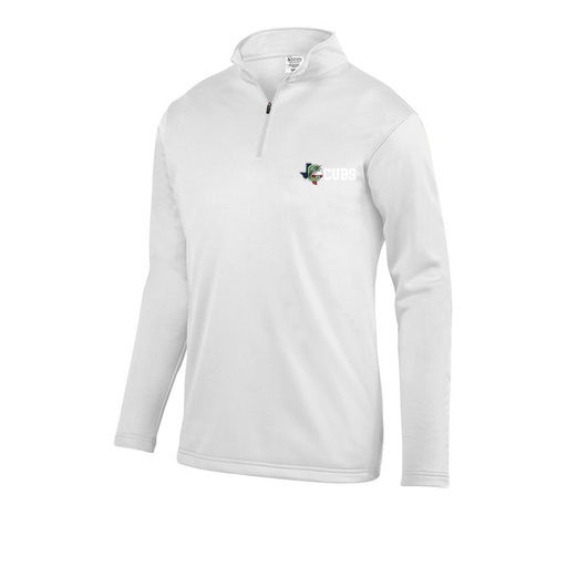 [FOLQFFWH-AS-LOGO3] Decker Men's FlexFleece 1/4 Zip (Adult S, White, Logo 3)